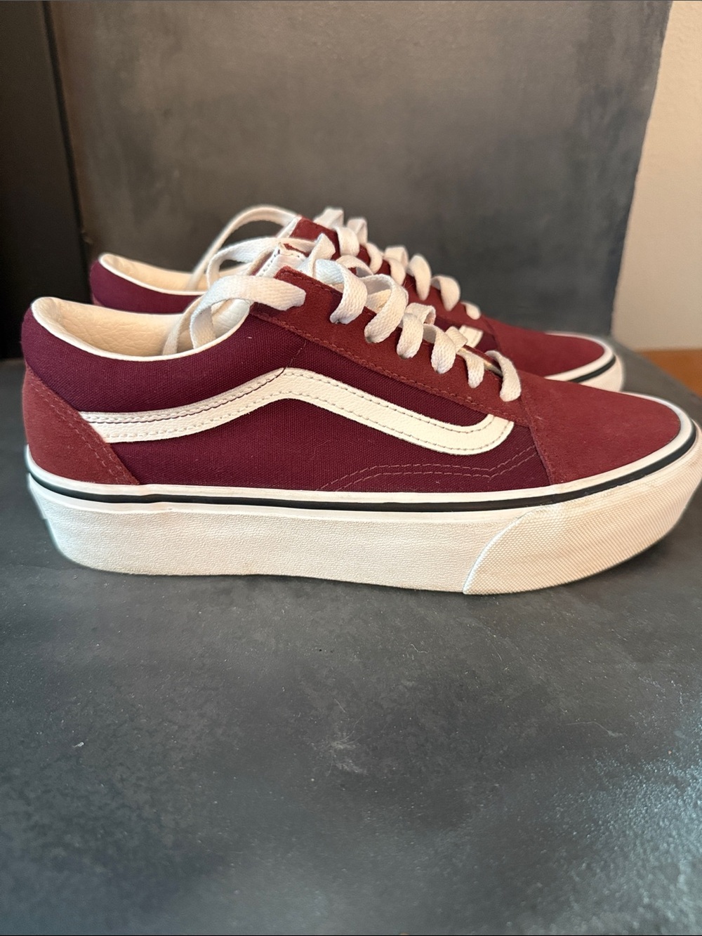 Vans Old Skool Platform Suede/Canvas Sneaker - Picture 3 of 5